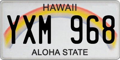 HI license plate YXM968