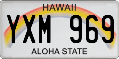 HI license plate YXM969