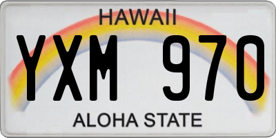 HI license plate YXM970