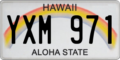HI license plate YXM971