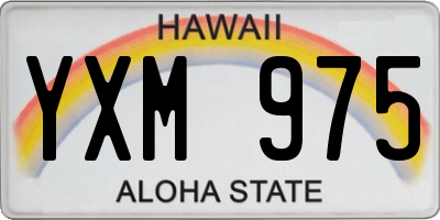 HI license plate YXM975