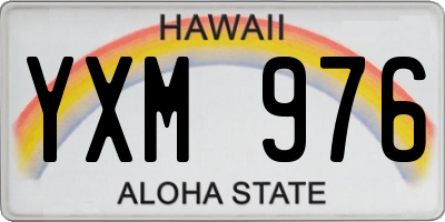 HI license plate YXM976