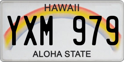 HI license plate YXM979