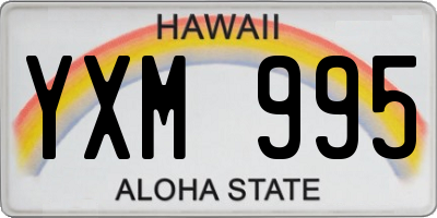 HI license plate YXM995
