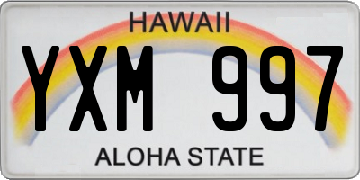 HI license plate YXM997