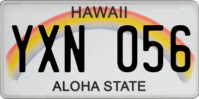 HI license plate YXN056