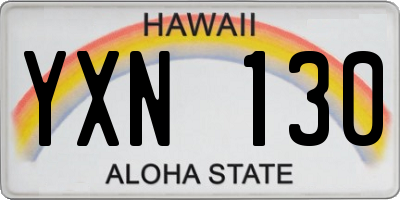 HI license plate YXN130