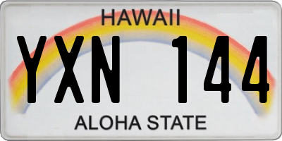 HI license plate YXN144