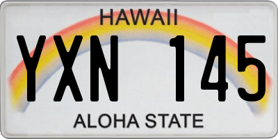 HI license plate YXN145