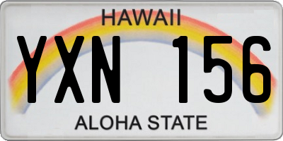 HI license plate YXN156