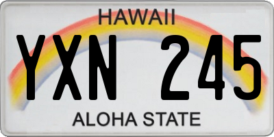 HI license plate YXN245
