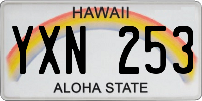HI license plate YXN253