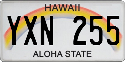 HI license plate YXN255