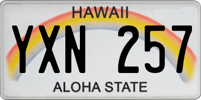 HI license plate YXN257