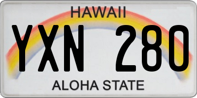 HI license plate YXN280