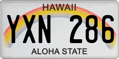 HI license plate YXN286