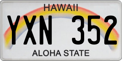 HI license plate YXN352
