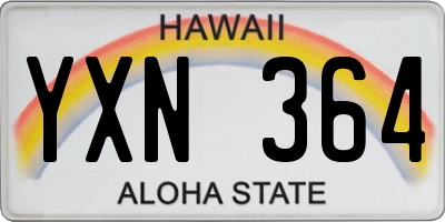 HI license plate YXN364