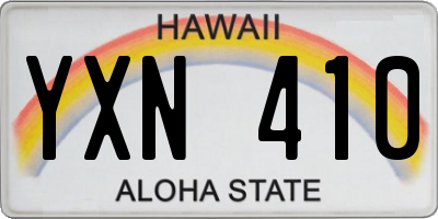HI license plate YXN410