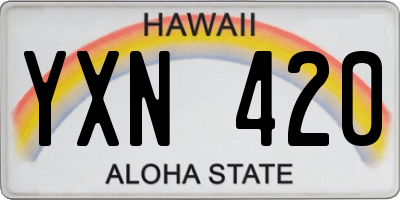 HI license plate YXN420