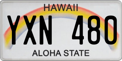 HI license plate YXN480