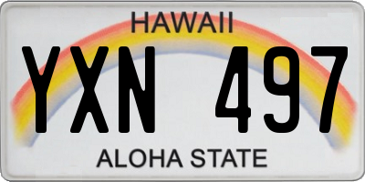 HI license plate YXN497