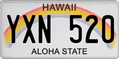 HI license plate YXN520