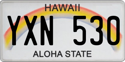 HI license plate YXN530