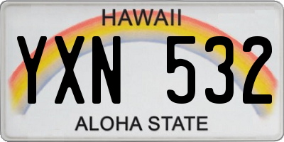 HI license plate YXN532