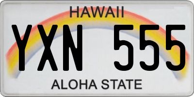 HI license plate YXN555