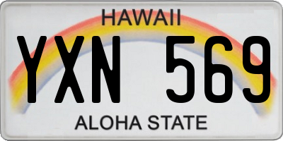 HI license plate YXN569