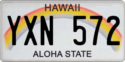HI license plate YXN572