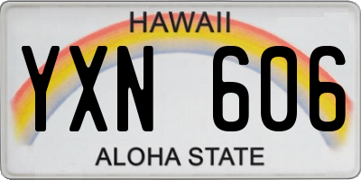 HI license plate YXN606