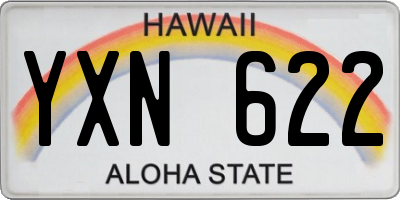 HI license plate YXN622