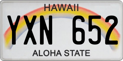 HI license plate YXN652