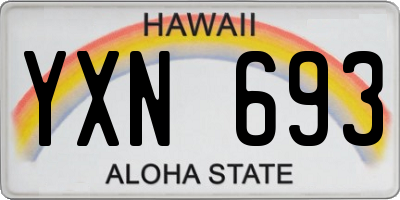 HI license plate YXN693