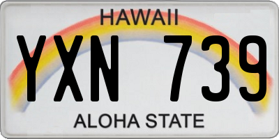 HI license plate YXN739