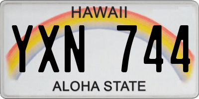 HI license plate YXN744