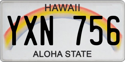 HI license plate YXN756