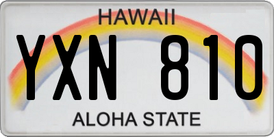 HI license plate YXN810