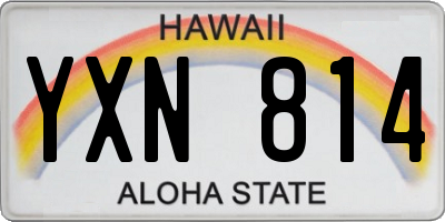 HI license plate YXN814