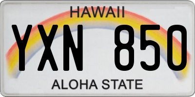 HI license plate YXN850