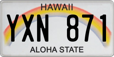 HI license plate YXN871