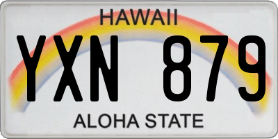 HI license plate YXN879