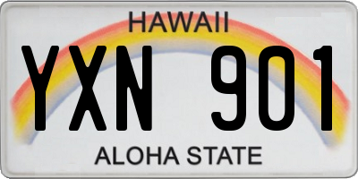 HI license plate YXN901