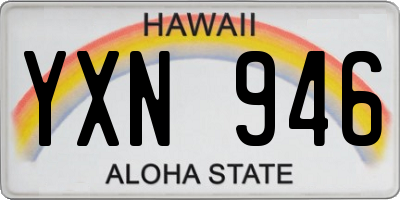 HI license plate YXN946