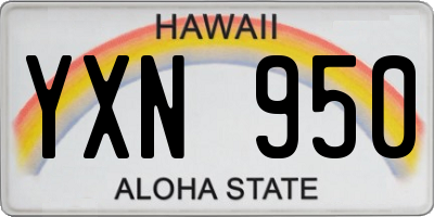 HI license plate YXN950