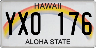HI license plate YXO176