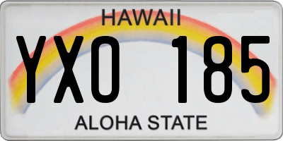 HI license plate YXO185