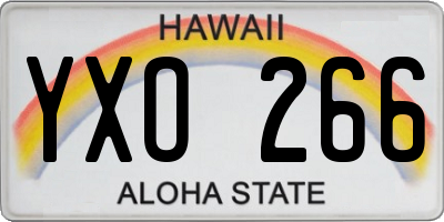 HI license plate YXO266